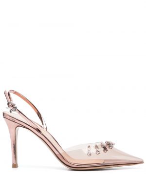 Pumpar med remmar med slingback Gianvito Rossi vit