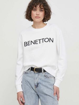 Bluza bawełniana United Colors Of Benetton biała