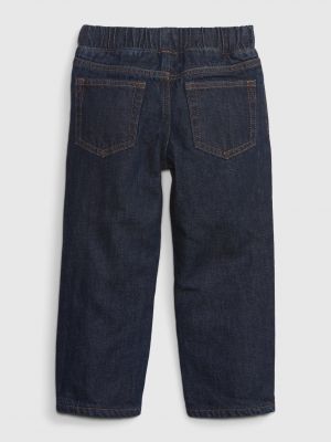 Zateplené priliehavé džínsy s rovným strihom Gap