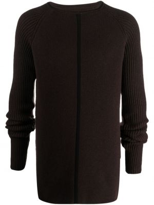 Sweter relaxed fit Rick Owens brązowy