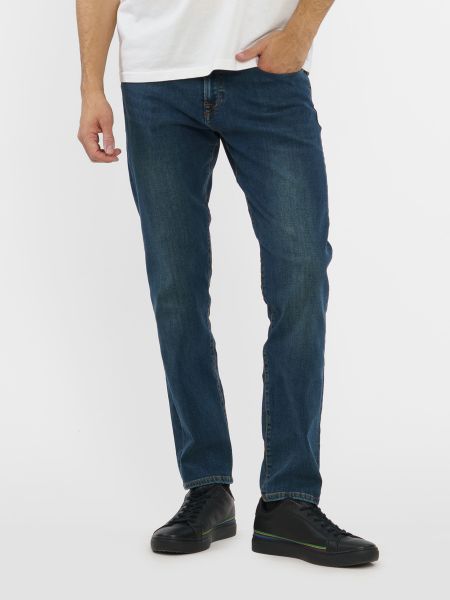 Бавовняні прямі джинси Paul Smith сині