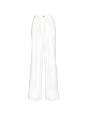 Spodnie koronkowe Dolce And Gabbana białe