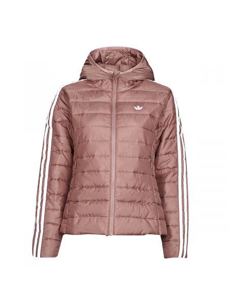 Pikowana kurtka slim fit Adidas różowa