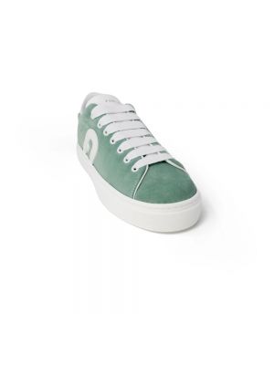 Sneakersy sznurowane koronkowe Furla zielone