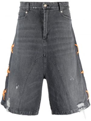 Stjernemønster jeans-shorts Domenico Formichetti svart