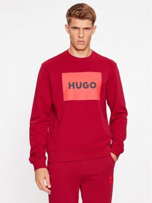 Majica dugih rukava sa dugačkim rukavima Hugo crvena