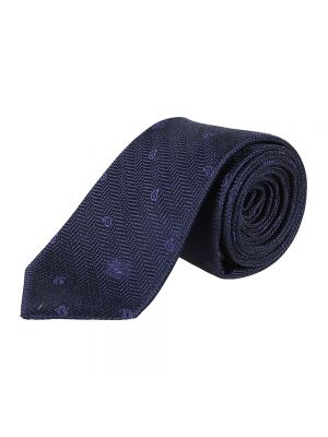 Corbata con estampado de cachemira de tejido jacquard Etro azul