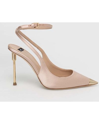 Ниски обувки с ток с висок ток Elisabetta Franchi розово