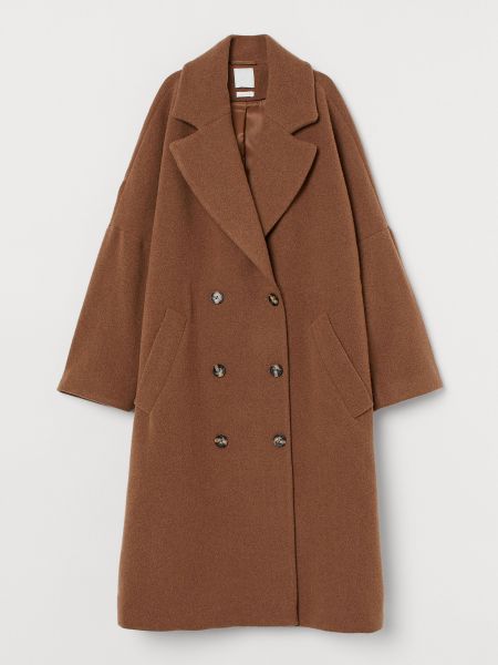 Пальто H&m коричневое
