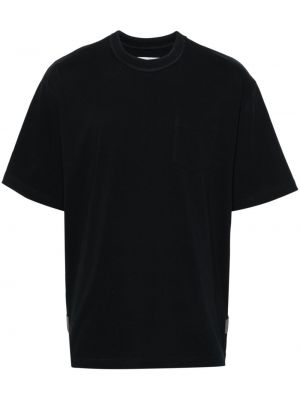 Памучна тениска Sacai черно