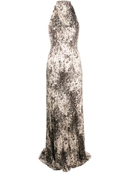 Koktejlkové šaty s potlačou s abstraktným vzorom Givenchy