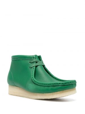 Ankle boots skórzane Clarks Originals zielone