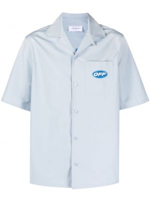 Βαμβακερό πουκάμισο με κέντημα Off-white