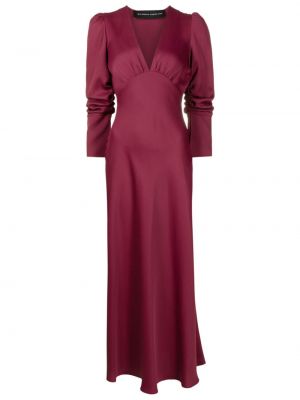 Μάξι φόρεμα με λαιμόκοψη v Gloria Coelho κόκκινο