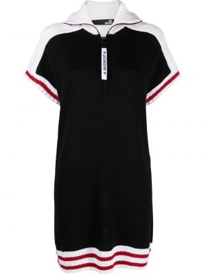 Strikket zip dress Love Moschino svart