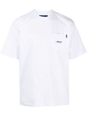 Памучна тениска бродирана Awake Ny бяло