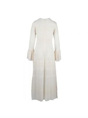 Jedwabna sukienka Saint Laurent Vintage biała