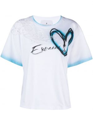Bavlněné tričko s potiskem Ermanno Scervino