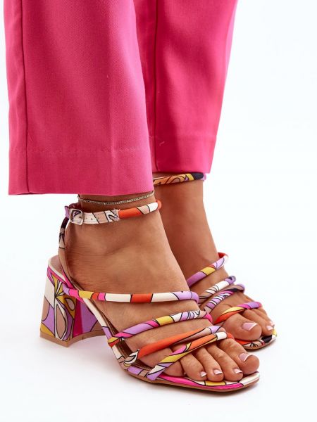 Sandály na podpatku na vysokém podpatku Kesi fialové