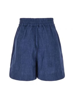 Pantalones cortos de lino Palm Angels azul