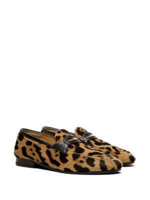 Leopardimustriga mustriline nahast loafer-kingad Bally
