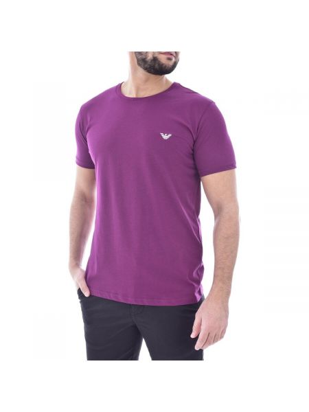 Tričko s krátkými rukávy Emporio Armani fialové