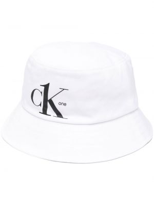 Cappello ricamato Calvin Klein bianco