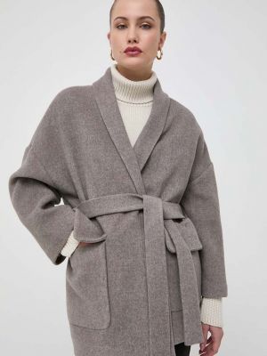 Oversized vlněný kabát Beatrice B šedý