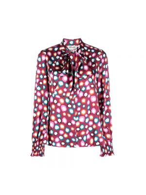 Koszula z nadrukiem Diane Von Furstenberg różowa