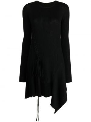 Μάλλινη φόρεμα Y's μαύρο