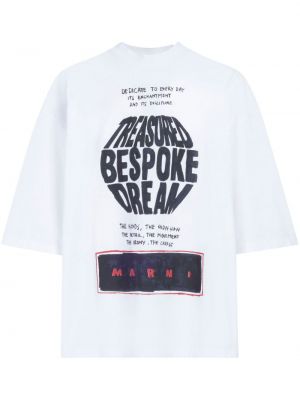 T-shirt aus baumwoll mit print Marni