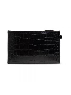 Bolso clutch con estampado Versace negro