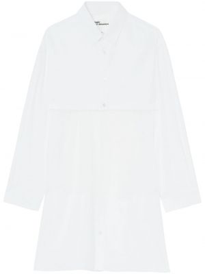 Sukienka koszulowa na guziki bawełniana klasyczna Noir Kei Ninomiya - biały