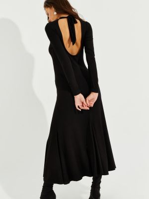 Sukienka długa z falbankami Cool & Sexy czarna