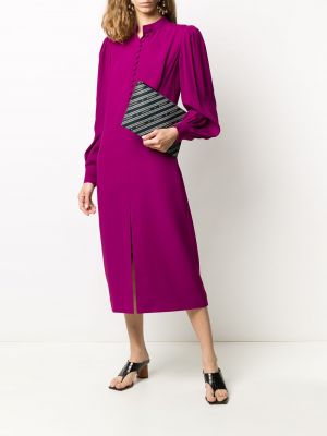 Vestido midi con botones Givenchy violeta