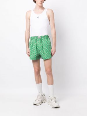 Shorts de sport en coton à imprimé Natasha Zinko vert