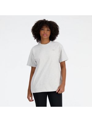 Jersey t-shirt aus baumwoll New Balance grau