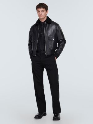 Usnjena jakna Givenchy črna