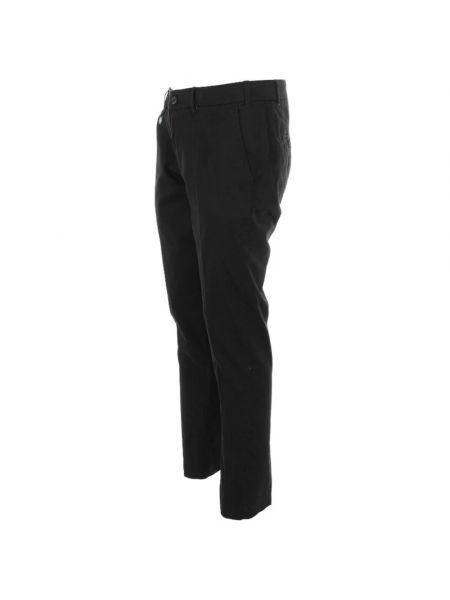 Pantalones chinos con cremallera de algodón Yes Zee negro