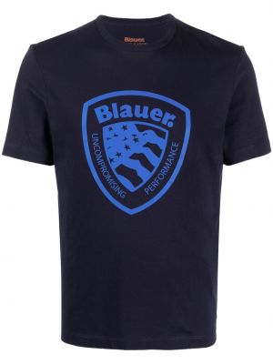 Trykt t-skjorte Blauer blå