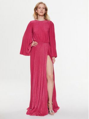 Viskózové večerní šaty Elisabetta Franchi - růžová