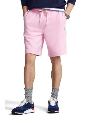 Флисовые шорты свободного кроя Polo Ralph Lauren розовые