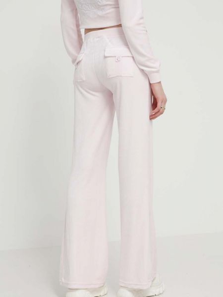 Pantaloni sport din velur Juicy Couture roz