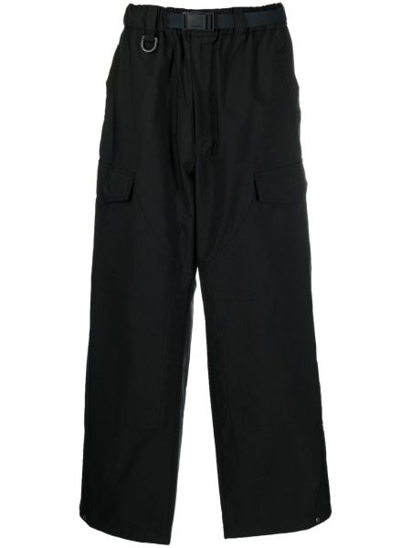 Relaxed памучни карго панталони Y-3 черно
