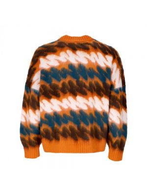 Sweter z okrągłym dekoltem Obey pomarańczowy