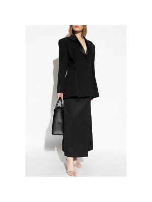 Falda larga de lana de lana mohair Givenchy negro