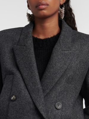 Blazer di lana oversize Isabel Marant grigio
