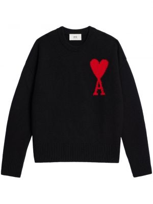 Pull en laine de motif coeur Ami Paris