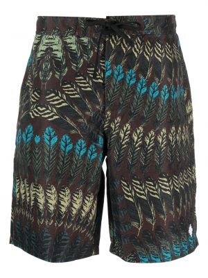 Kratke hlače sa perjem s printom Marcelo Burlon County Of Milan smeđa