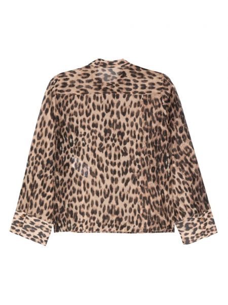 Krekls ar apdruku ar leoparda rakstu Baum Und Pferdgarten brūns